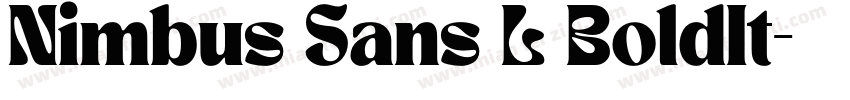 Nimbus Sans L BoldIt字体转换